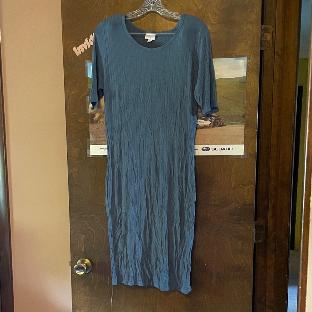 LuLaRoe Blue Julia Midi Dress